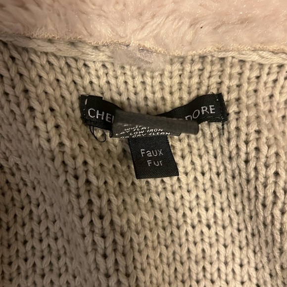 Chelsea & Theodore Faux Suede, Faux Suede Open Front Sweater Cardigan, Sz. S. - Picture 10 of 10